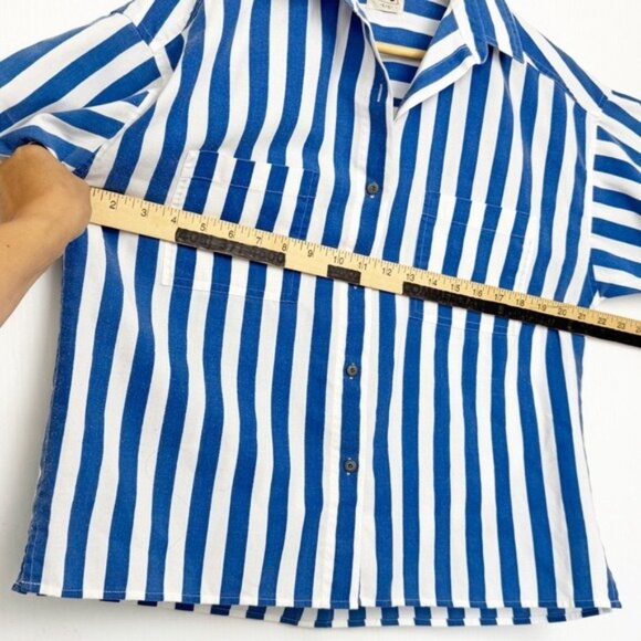 Lee Blue & White Striped Resort Shirt Relaxed boxy fit 1size 0 - Picture 6 of 10